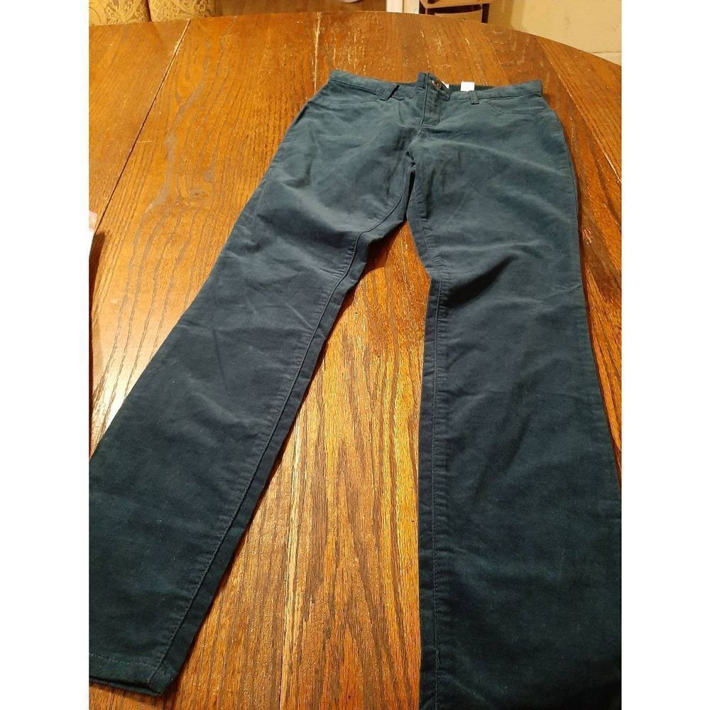 New Girls Size 12 Children's Place Blue Soft Velour Feel Pants Adjustable Waist
